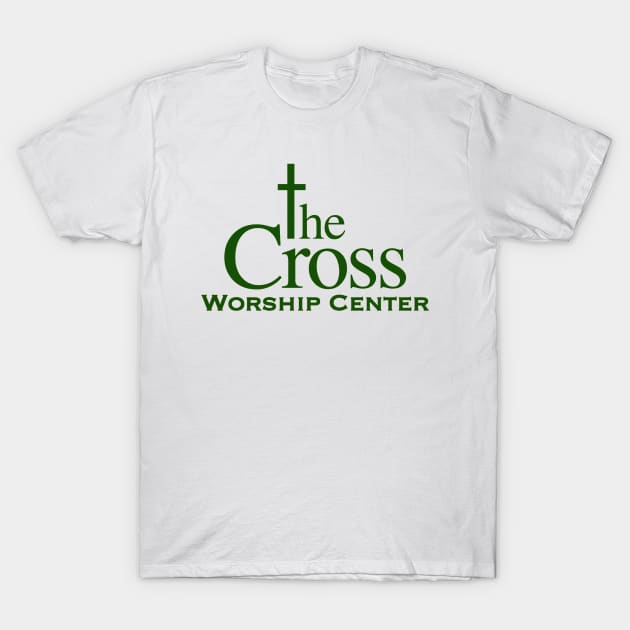 TCWC classic logo in Green letters T-Shirt by thecrossworshipcenter